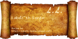Labáth Lenke névjegykártya